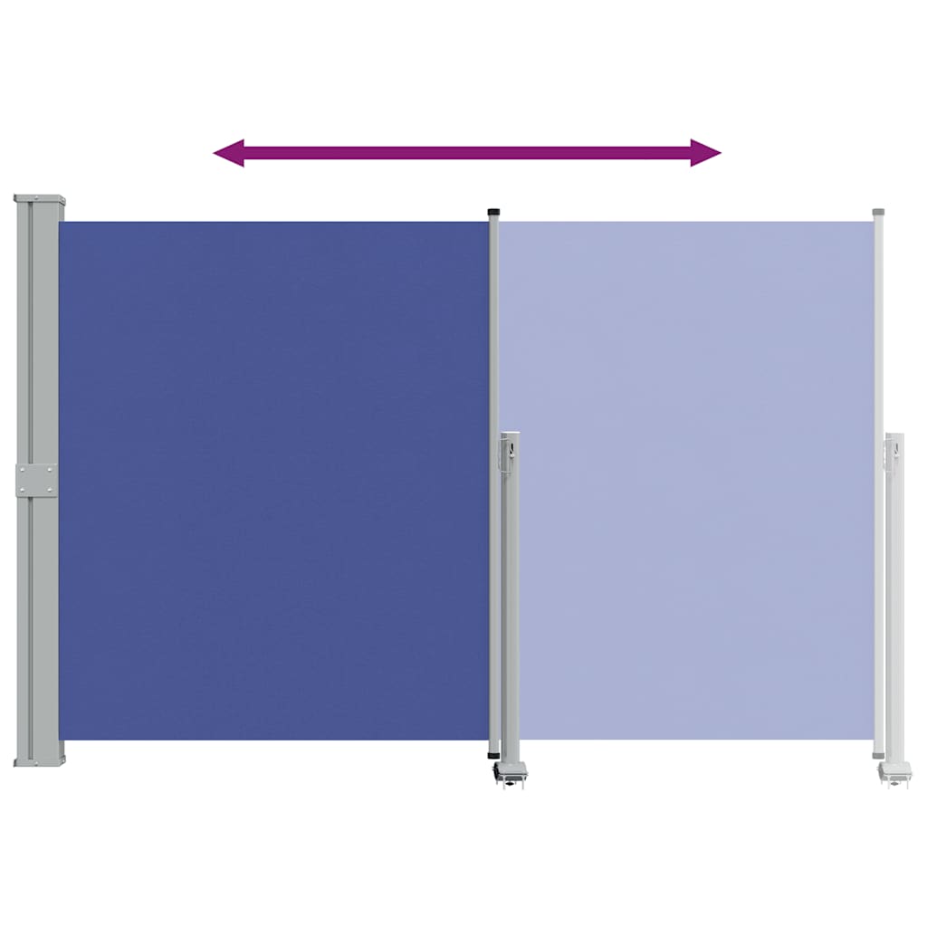 Seitenmarkise 60 x 300 cm 100% Polyester Eisen Stahl