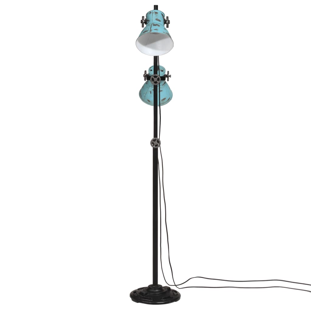 Stehlampe 2-flammig Silbern E27 Gusseisen
