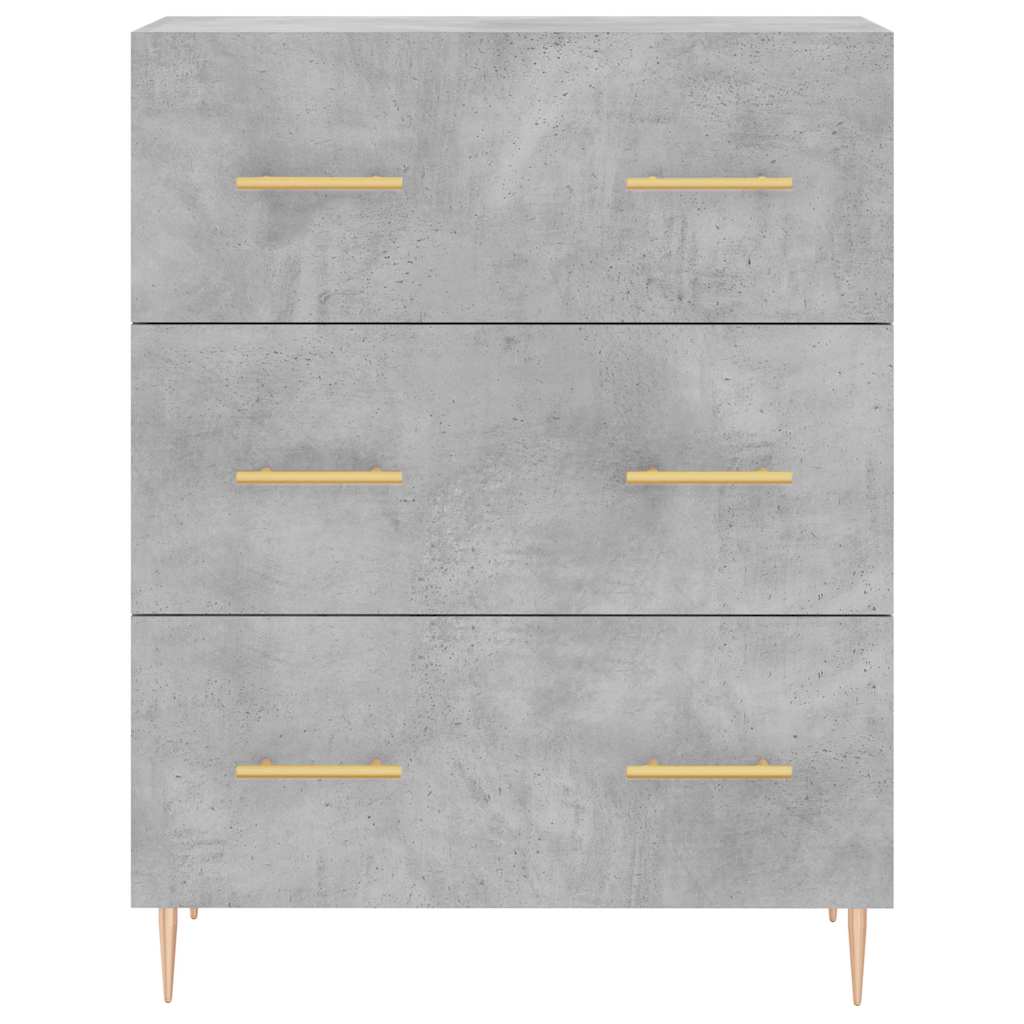 Highboard Hochglanz-Weiß 69,5x34x180 cm Holzwerkstoff