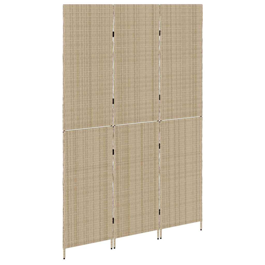 Raumteiler Schwarz 146 x 180 cm Poly-Rattan