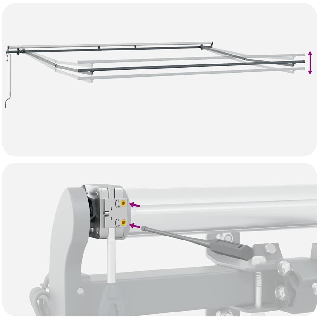 Markise Automatisch Einziehbar 350x250 cm Creme
