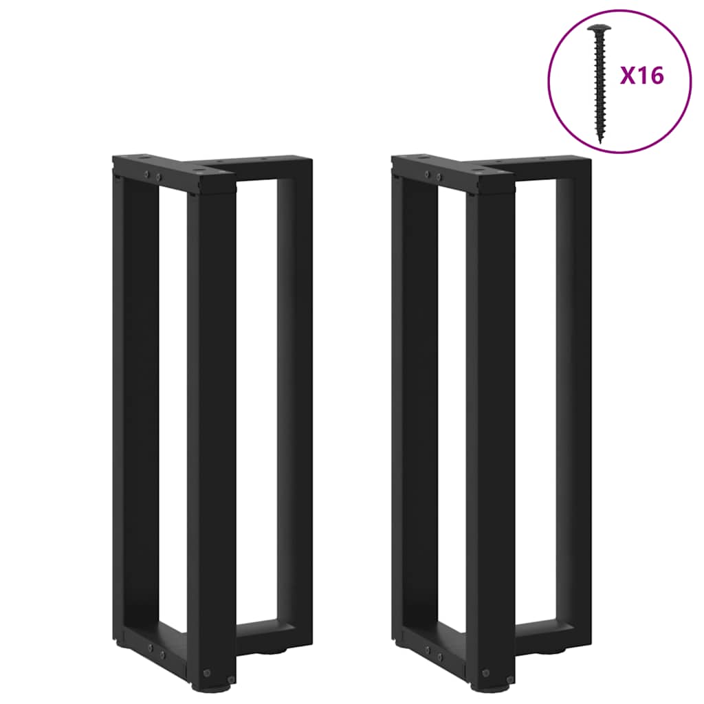 Couchtischbeine T-Form 2 Stk. Schwarz 30x25x(30-31) cm Stahl