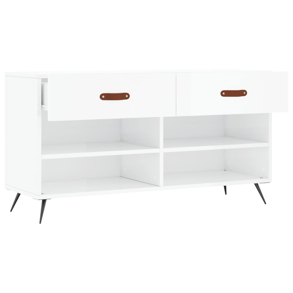 Schuhbank Weiß 102x35x55 cm Holzwerkstoff