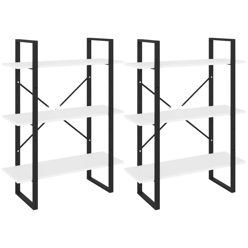 Bücherregal Weiß 80x30x105 cm Holzwerkstoff