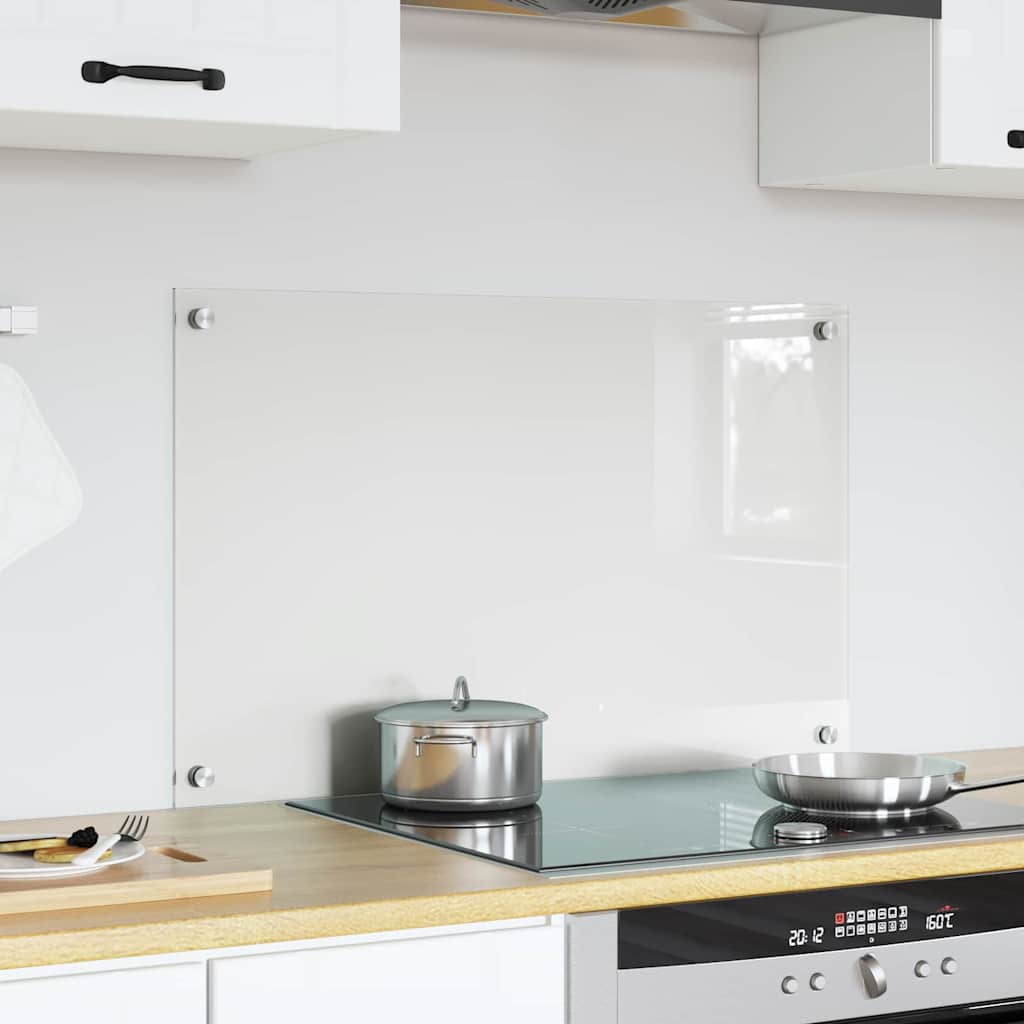 Küchenrückwand 2 pcs Weiß 70 x 40 cm Gehärtetes Glas
