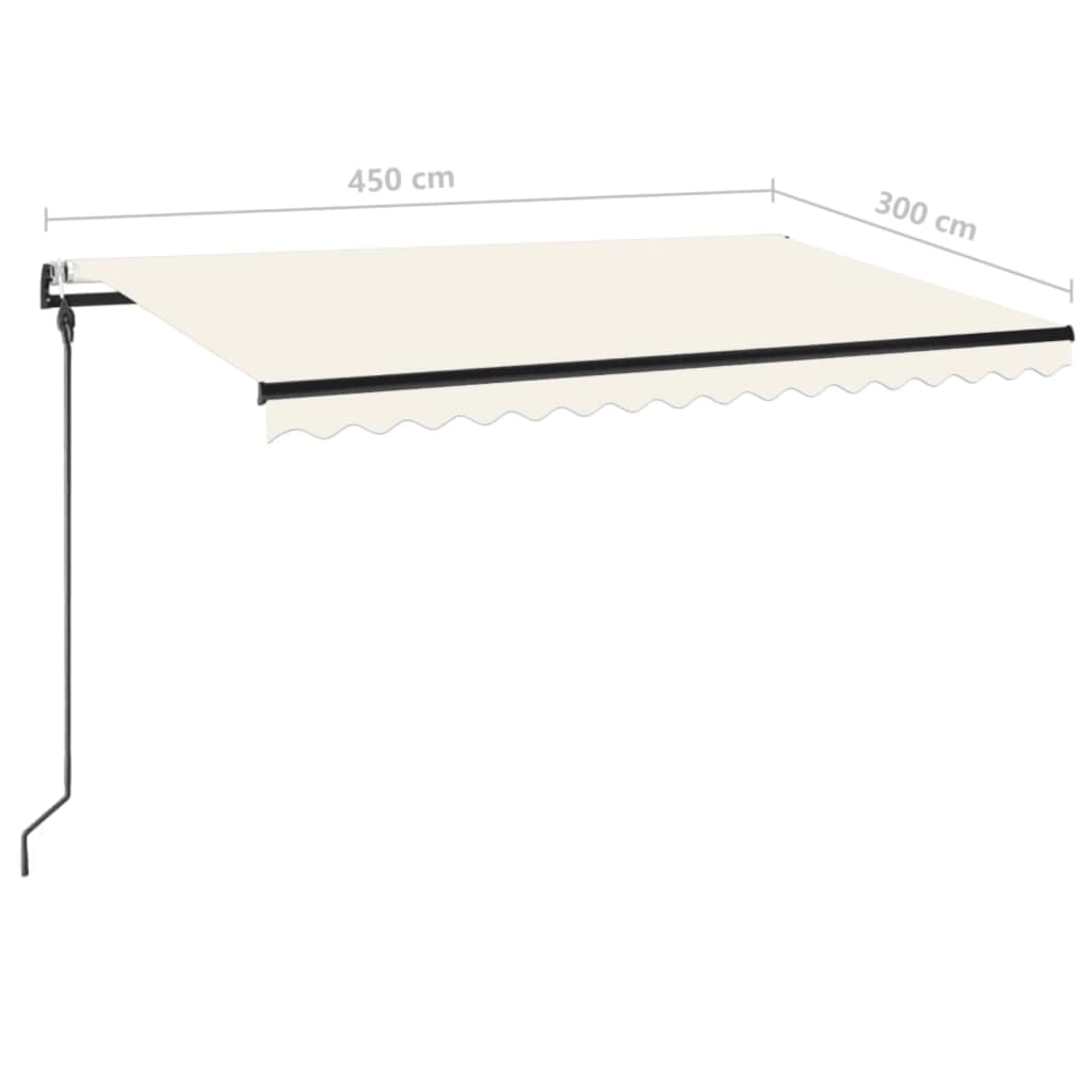 Markise Automatisch Einziehbar 350x250 cm Creme