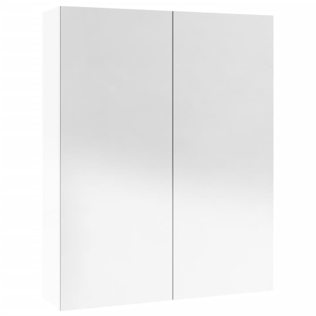 Bad-Spiegelschrank 60x15x75 cm MDF Glänzendes Schwarz
