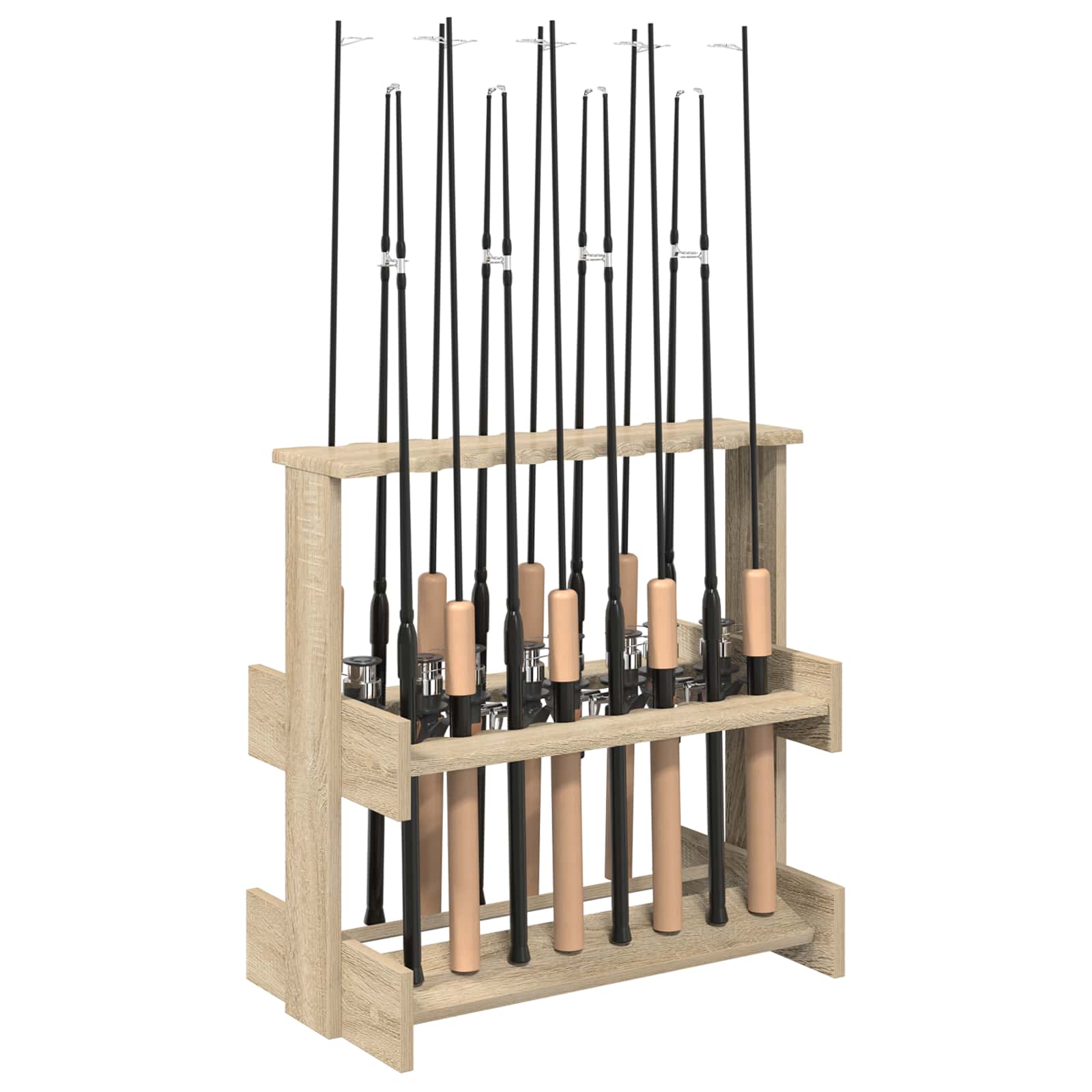 Billardqueue-Ständer Holzwerkstoff 60 x 35 x 60 cm Weiß