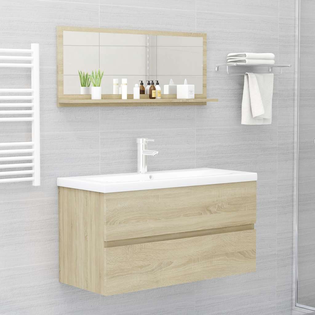 Badspiegel Weiß 40x10,5x37 cm Holzwerkstoff