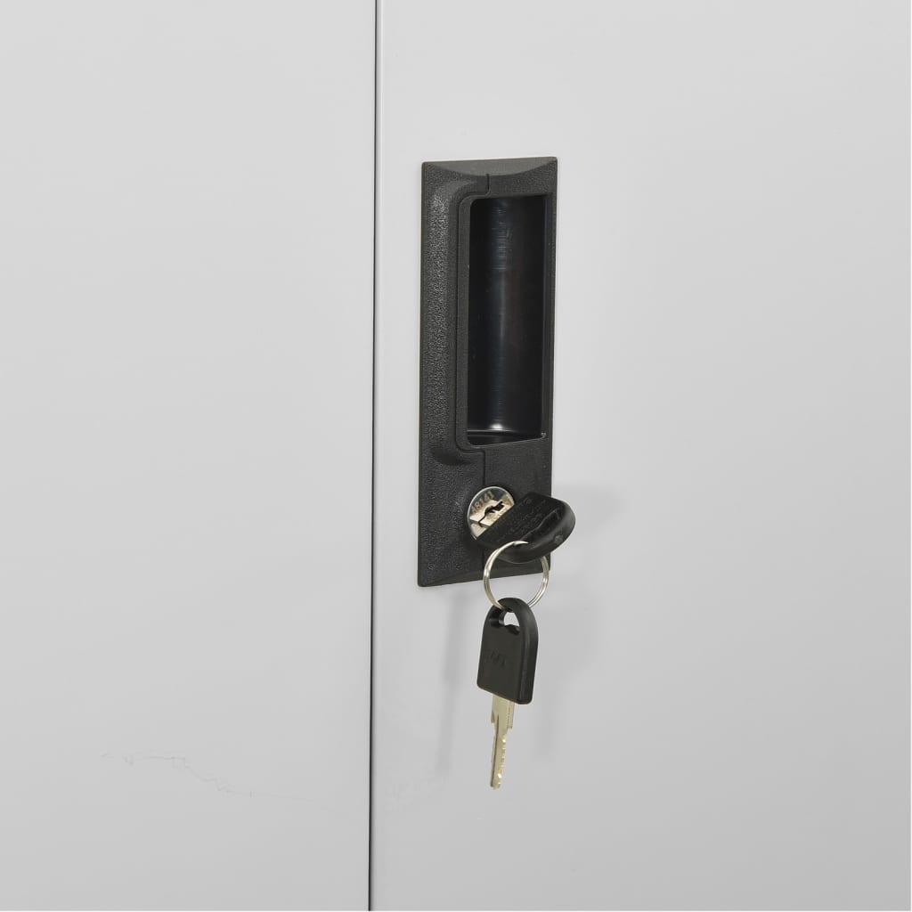 Büroschrank Weiß 90x40x180 cm Stahl