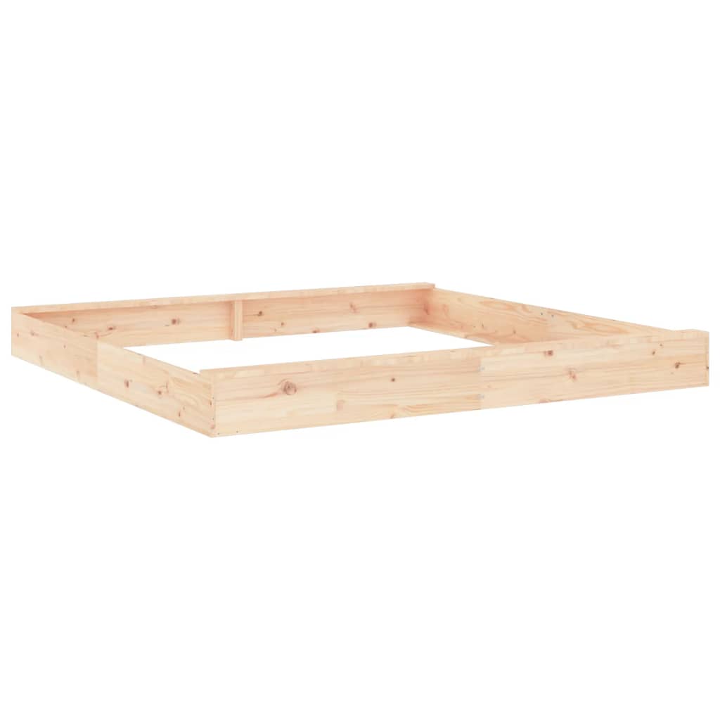 Sandkasten mit Sitzen Honigbraun Quadratisch Massivholz Kiefer