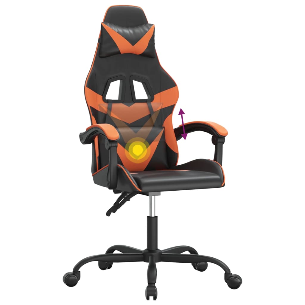 Gaming-Stuhl Drehbar Schwarz und Rot Kunstleder