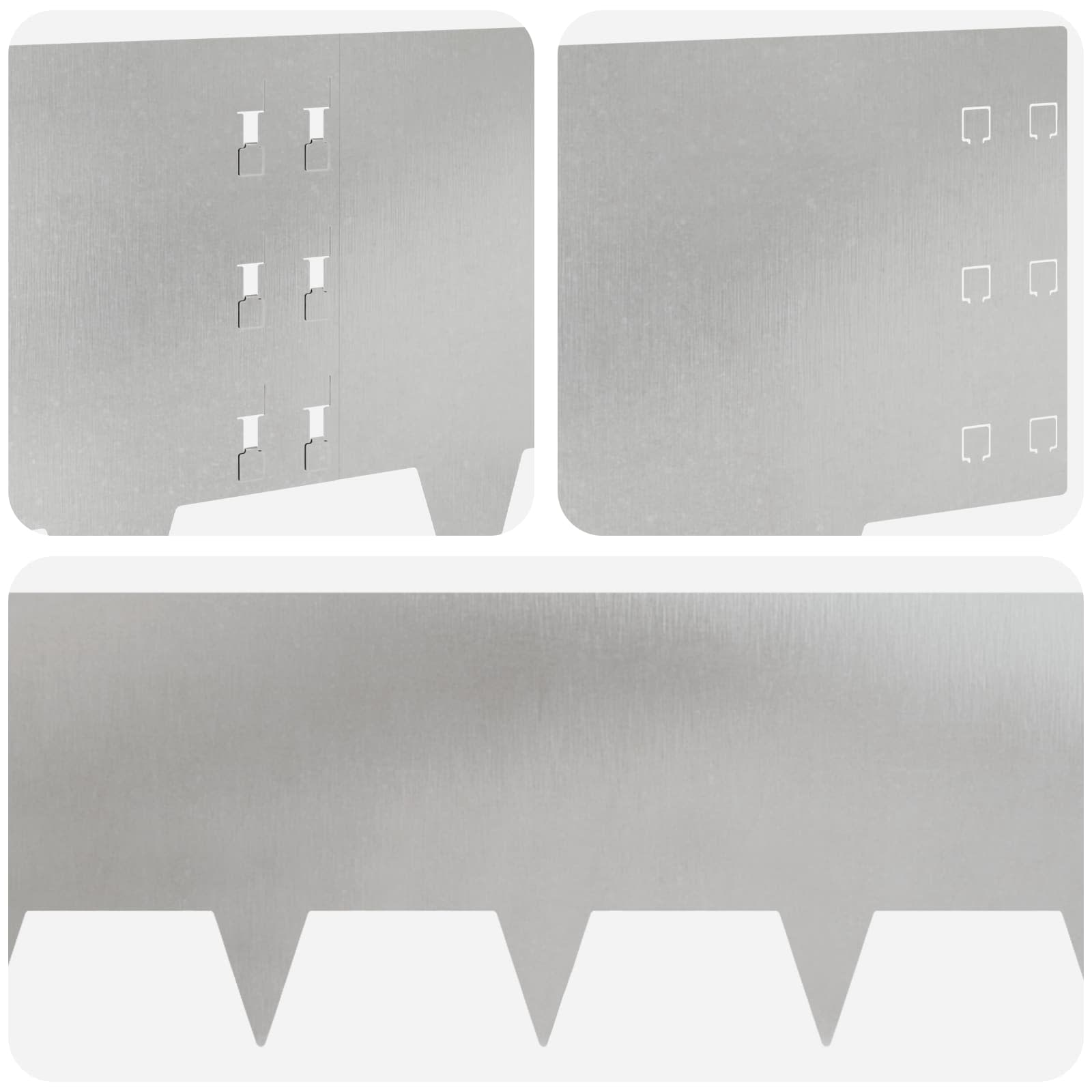 Raseneinfassung 10 pcs 100 x 12 cm Stahl Schwarz