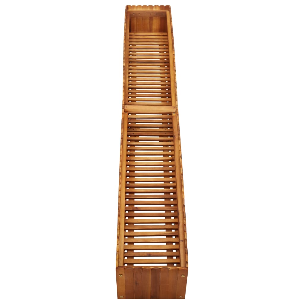 Garten-Hochbeet 50 x 30 x 25 cm Massivholz Akazie