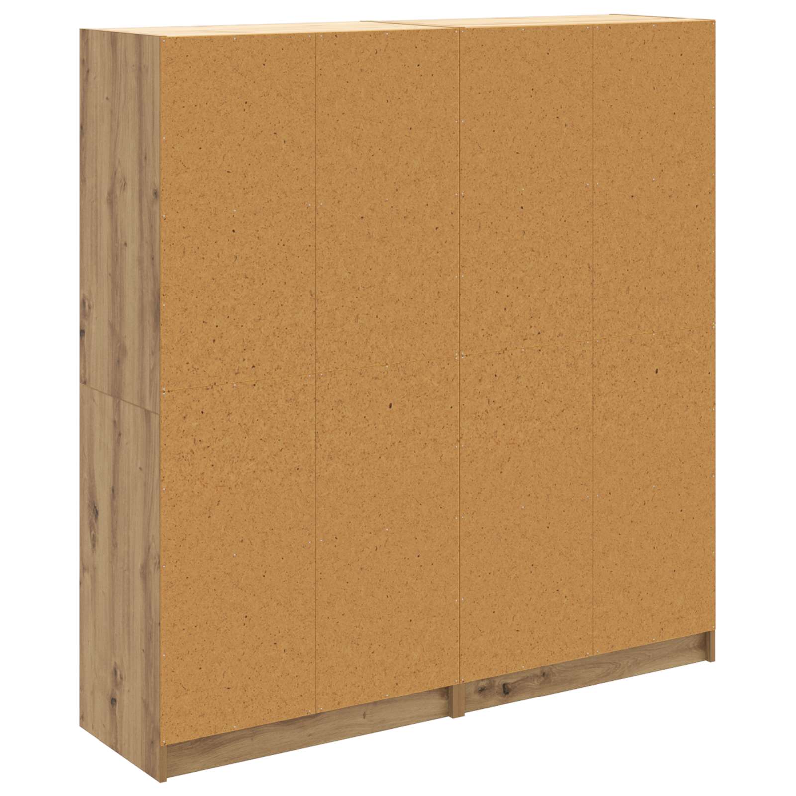 Bücherschrank mit Türen Weiß 136x37x142 cm Holzwerkstoff