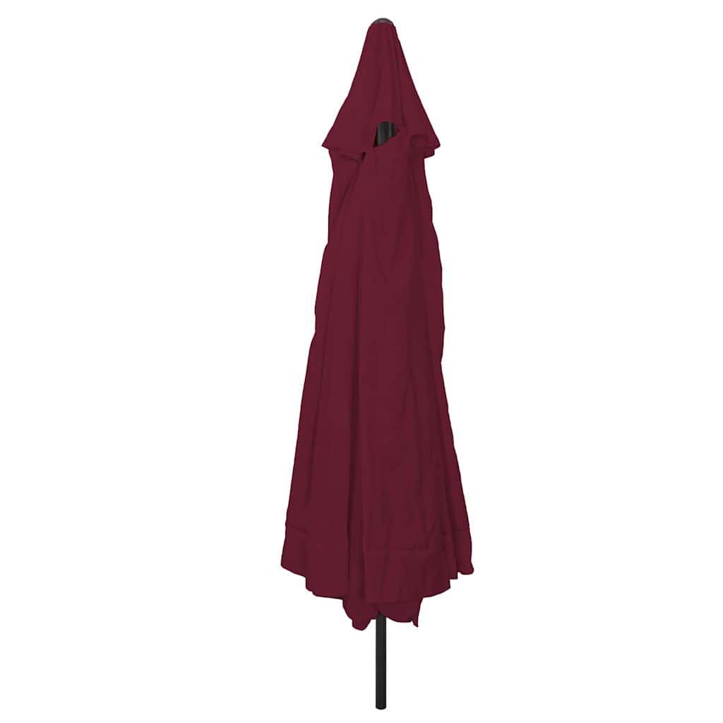 Garten-Sonnenschirm Sand 394 x 394 x 248 cm Polyester und Stahl