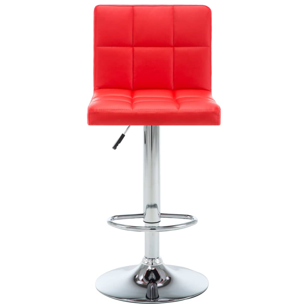 Barhocker 2 Stk. Weinrot Kunstleder