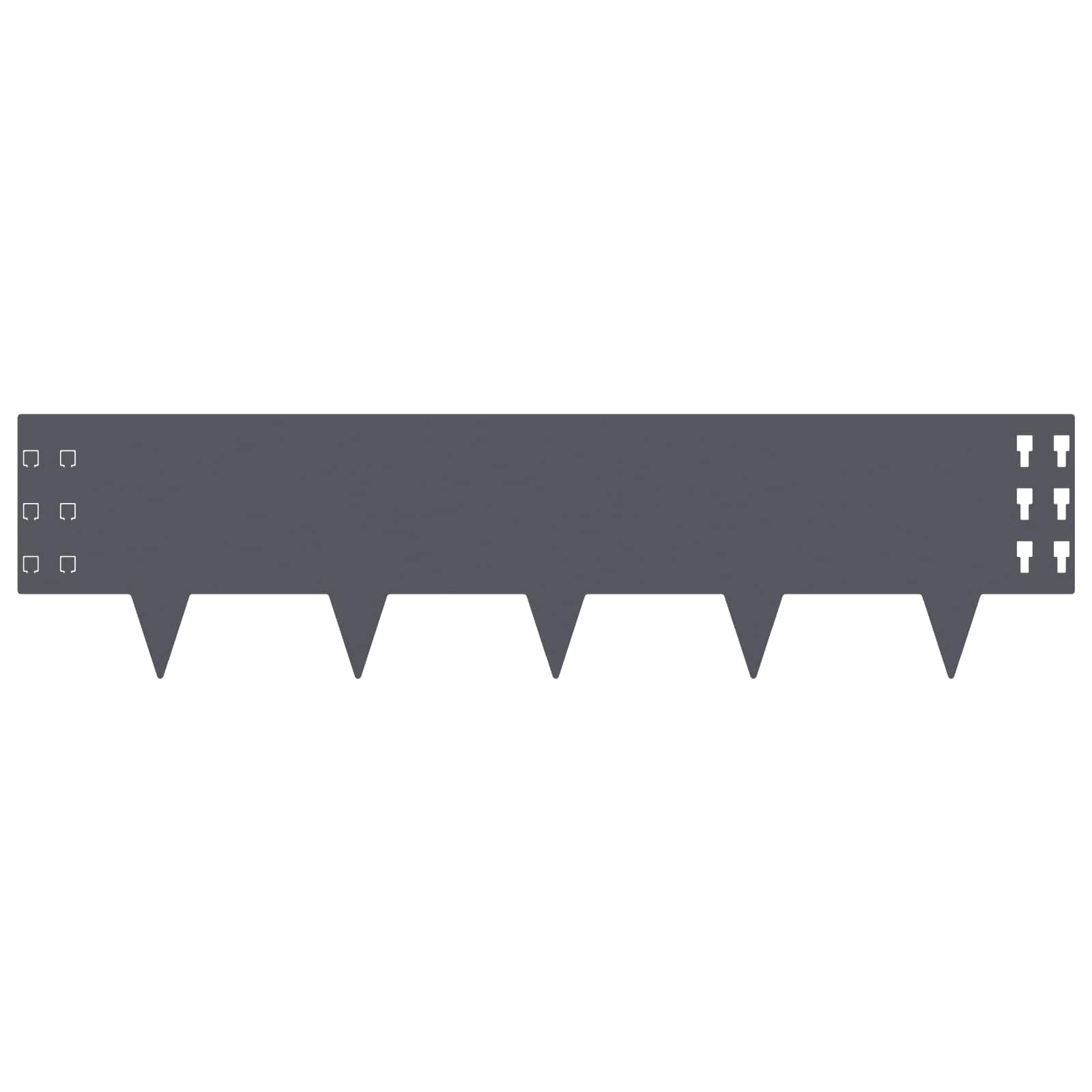 Raseneinfassung 10 pcs 100 x 12 cm Stahl Schwarz