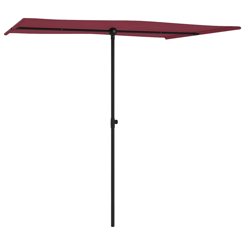 Sonnenschirm mit Aluminium-Mast 180x110 cm Bordeauxrot