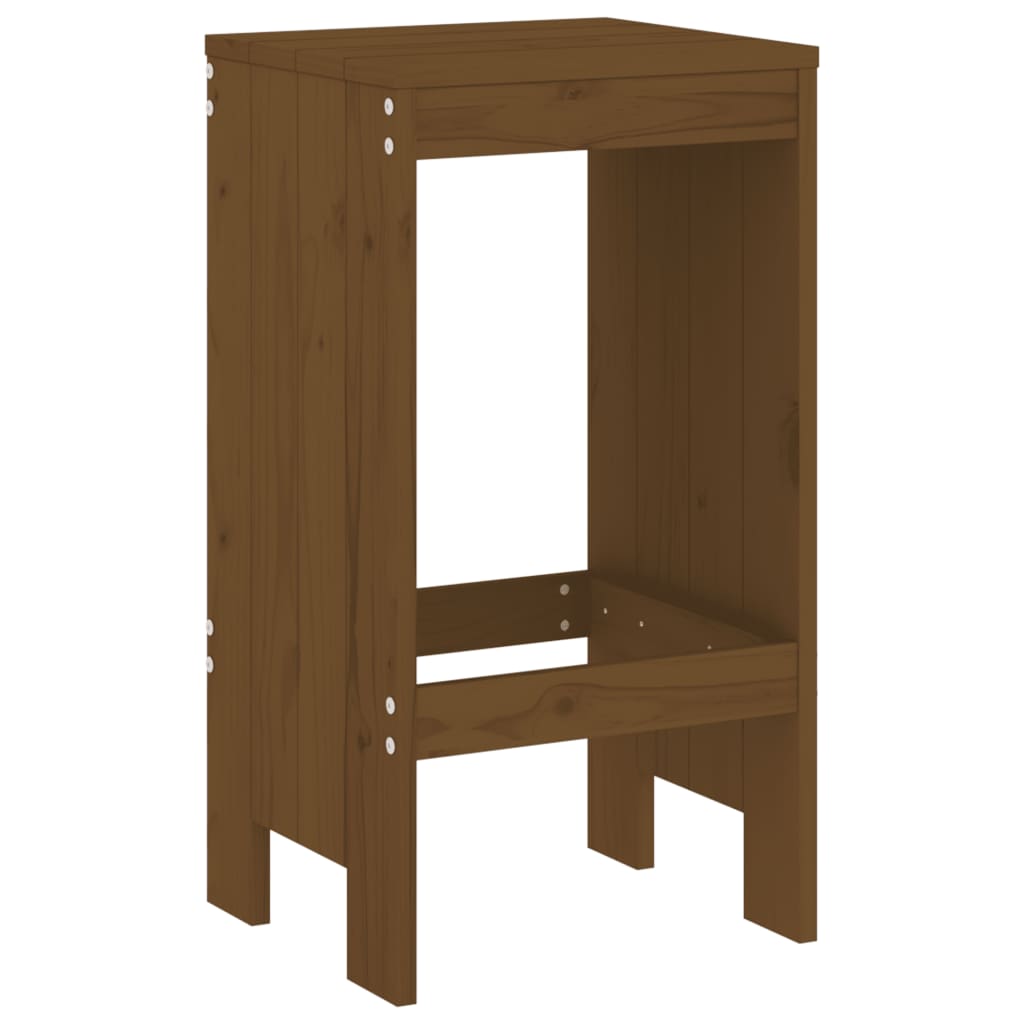 Gartenhocker 2 Stk. Weiß 40x36x45 cm Massivholz Kiefer