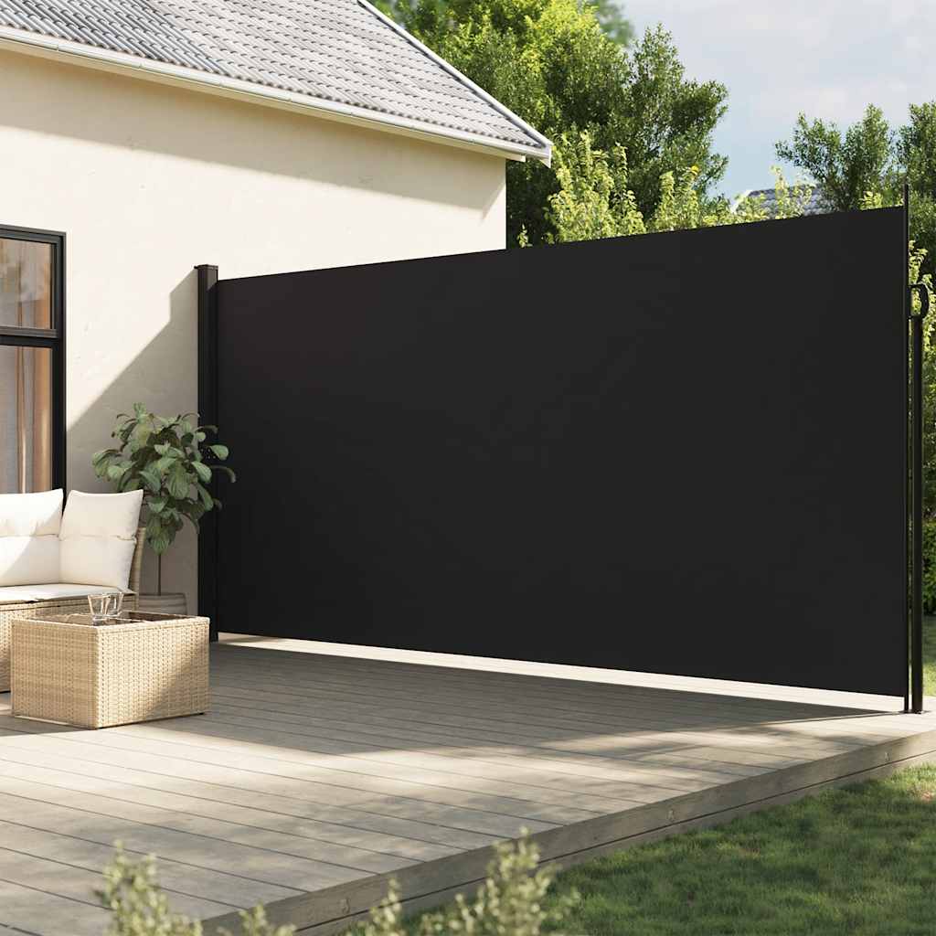 Seitenmarkise Ausziehbar Schwarz 100x300 cm