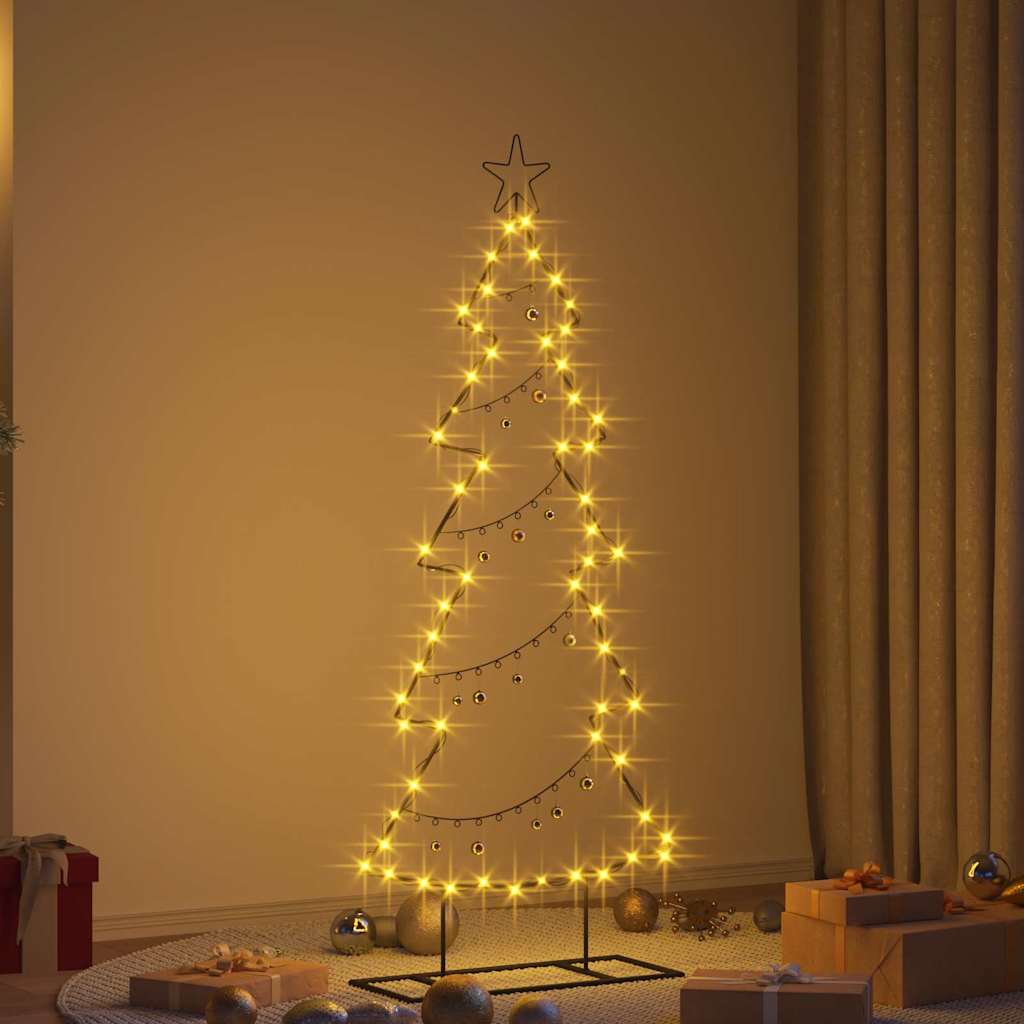 Metall Weihnachtsbaum mit Ständer Schwarz 60 cm Stahl