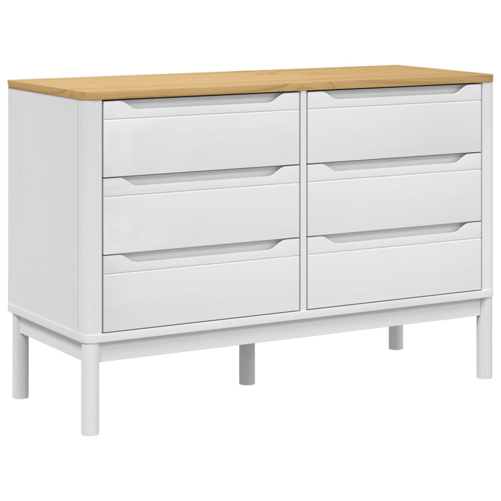Kommode FLORO Wachsbraun Massivholz Kiefer