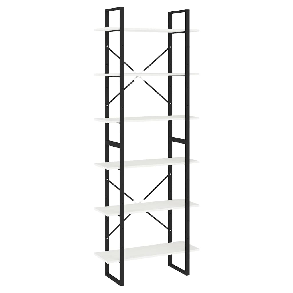 Bücherregal Weiß 80x30x105 cm Holzwerkstoff