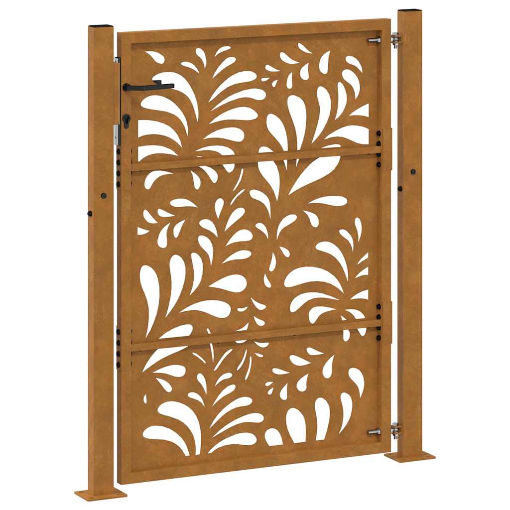 Gartentor Schwarz 100x100 cm Stahl Lichtdesign