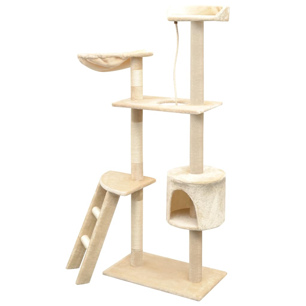 Katzen-Kratzbaum Sisal 125 cm Beige