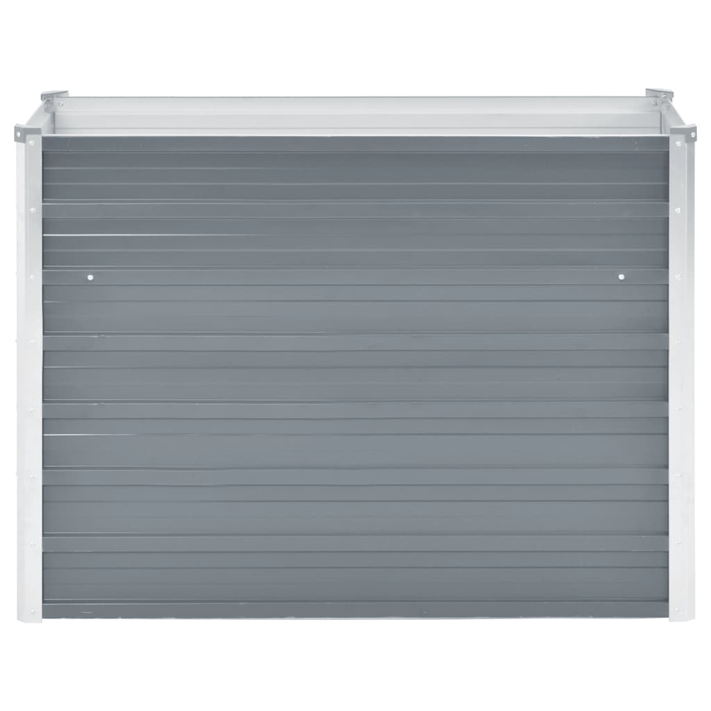Hochbeet 160 x 80 x 77 cm Verzinkter Stahl Grau