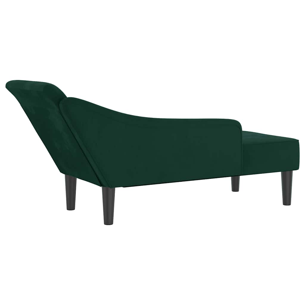 Chaiselongue mit Kissen Rosa Samt
