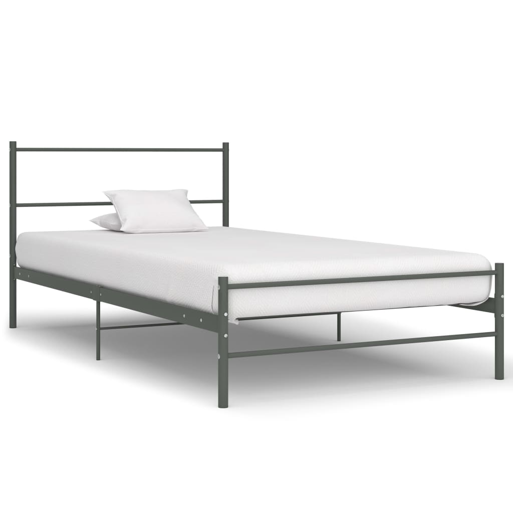 Bettgestell Grau Metall 180×200 cm