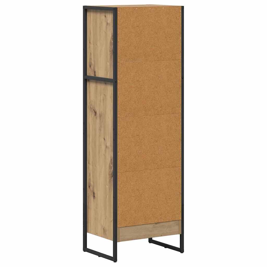Bücherregal 2 pcs Schwarz Eichen-Optik 60 x 30 x 189,5 cm