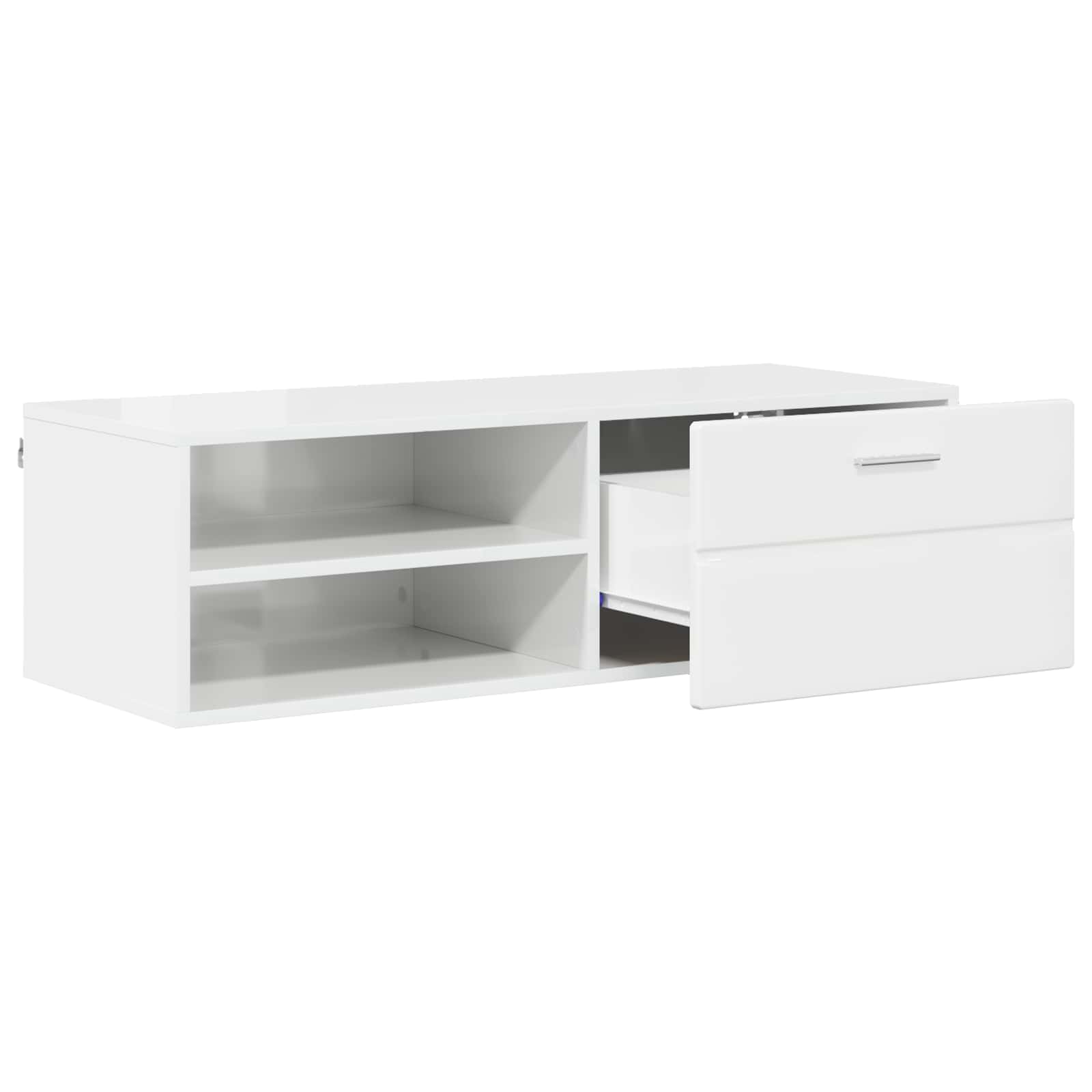 Highboard mit Regal FLORIN Weiß 60 x 35 x 182 cm Holzwerkstoff