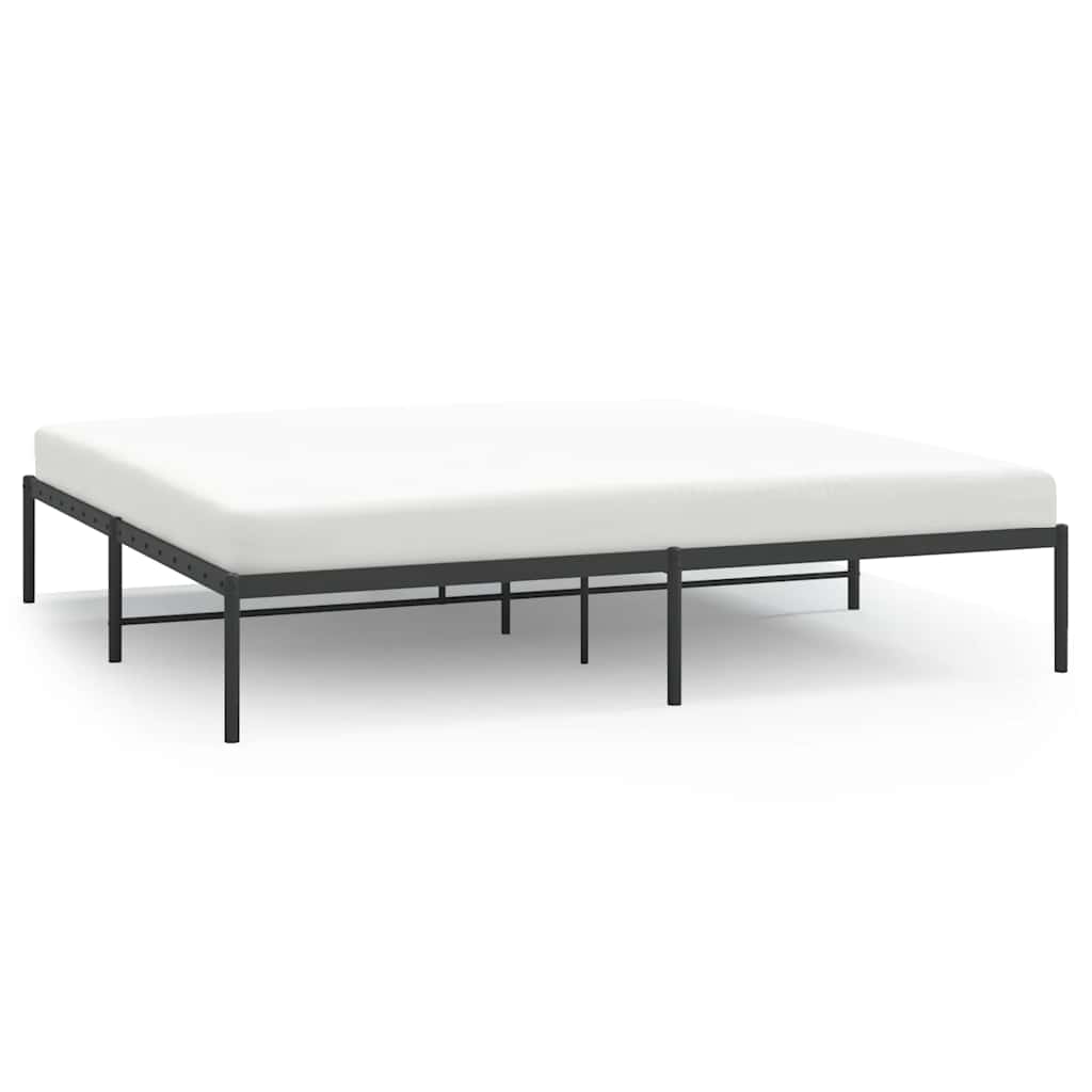 Bettgestell Metall Schwarz 75x190 cm