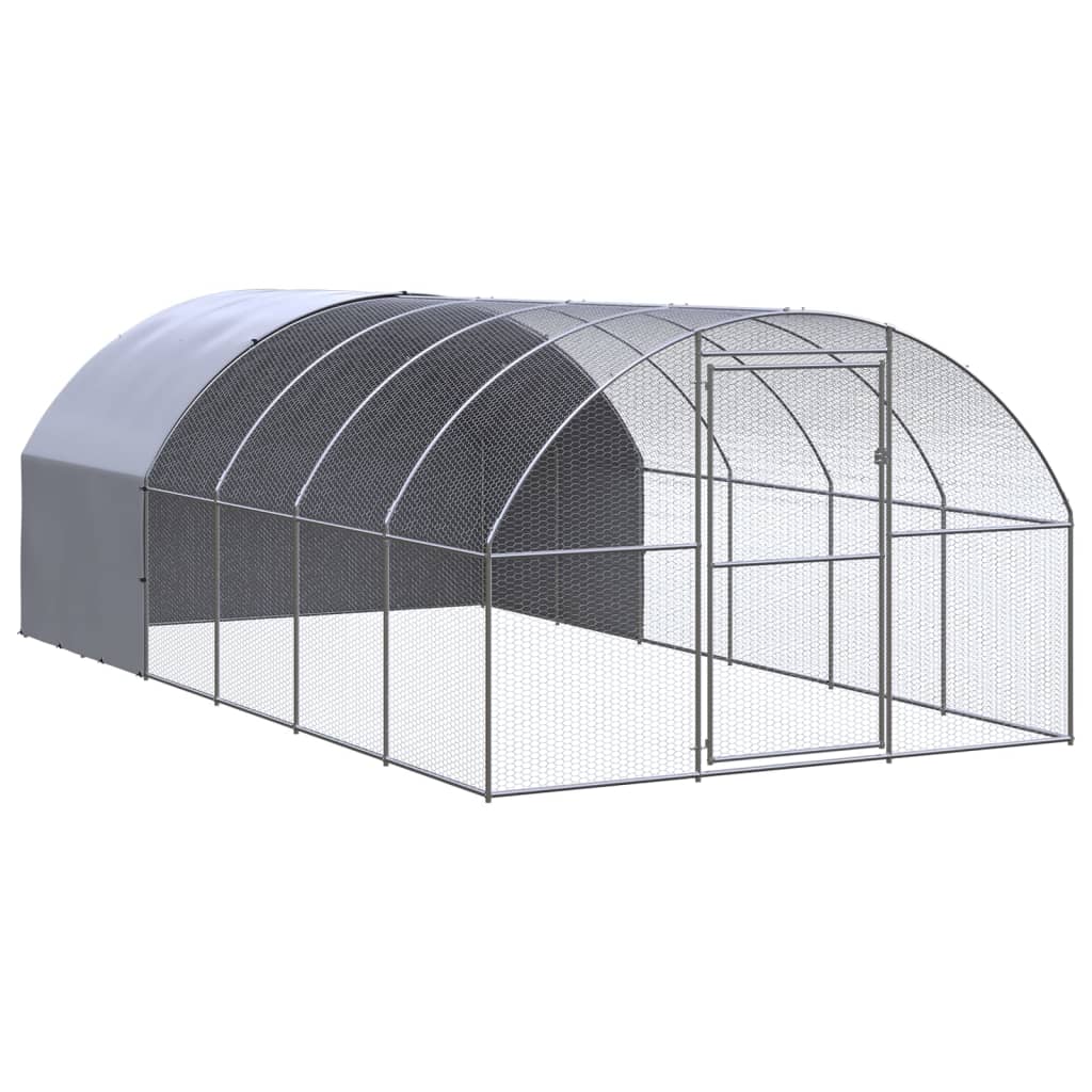 Outdoor-Hühnerstall 3x2x2 m Verzinkter Stahl