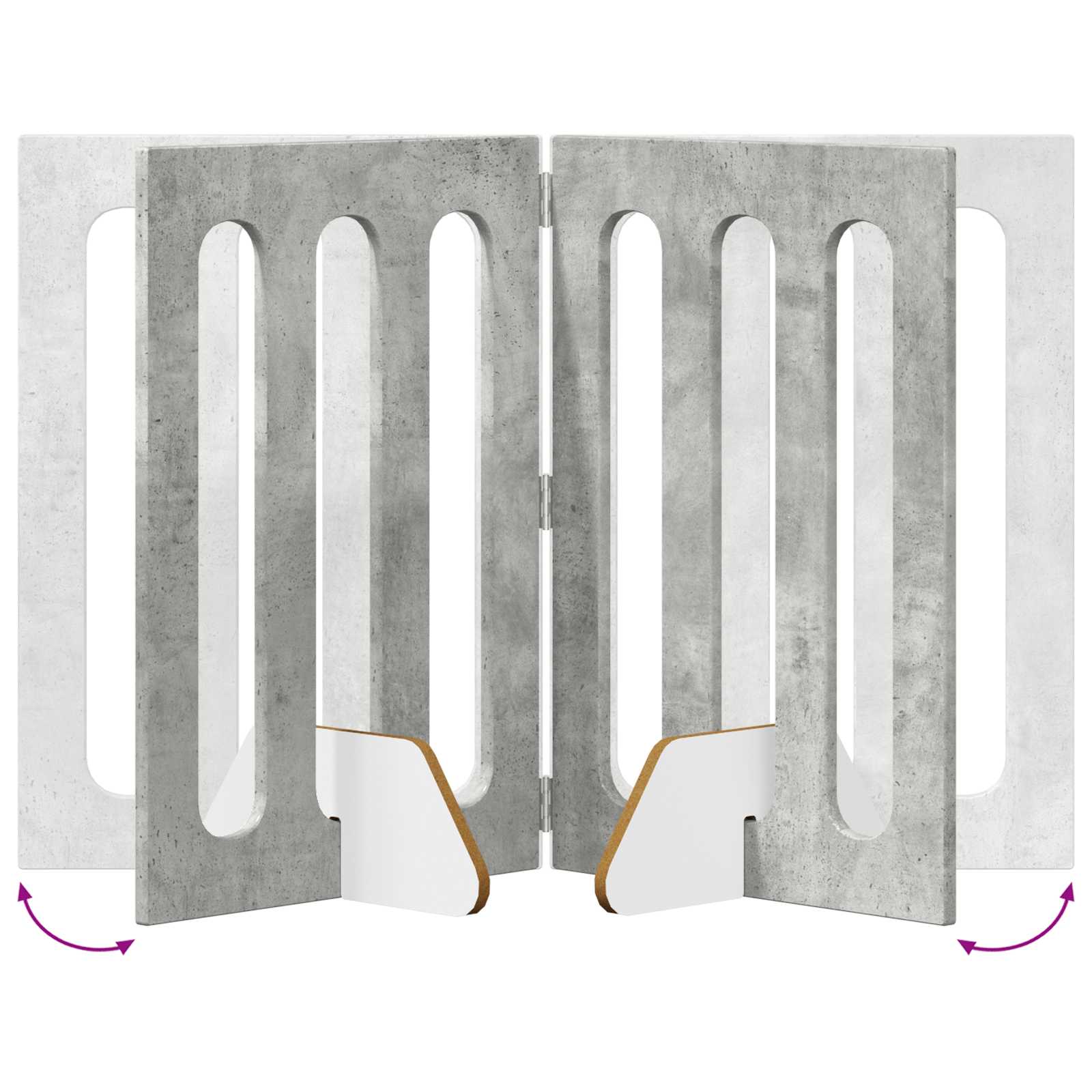 Faltbarer Haustierzaun 2 pcs Weiß 100,5 x 38 x 70 cm