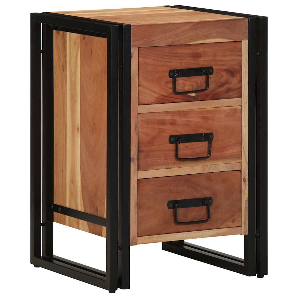 Nachttisch Braun 40 x 40 x 59 cm Massivholz Mango