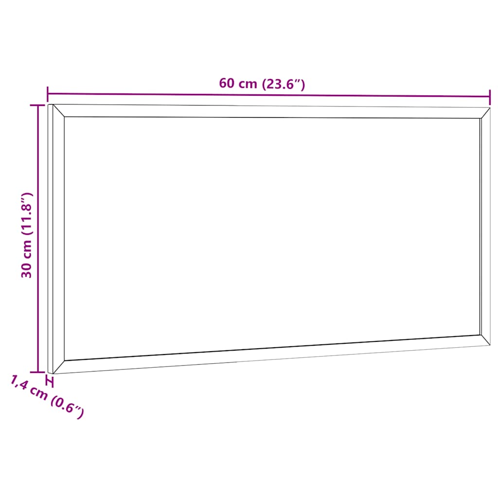 Magnetisches Whiteboard mit massivem Kiefernholzrahmen 40x30 cm