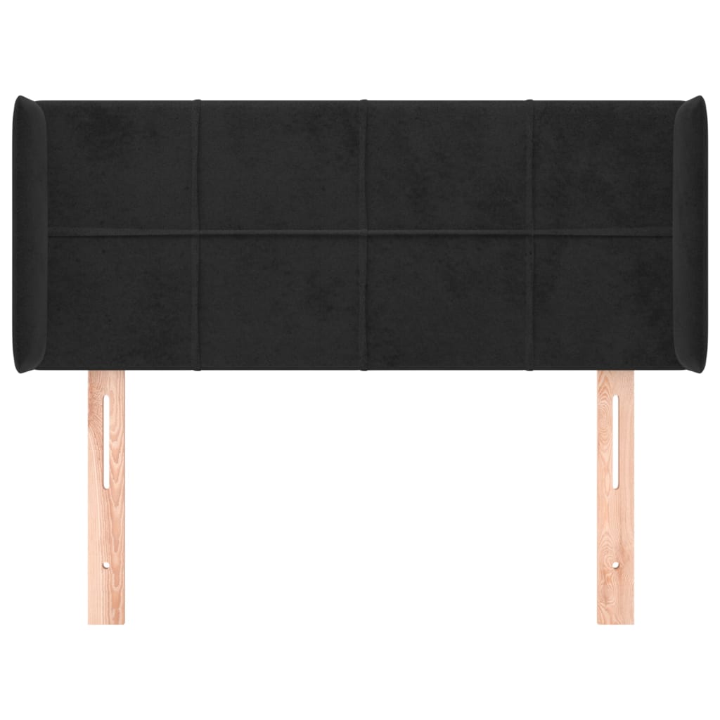 Kopfteil mit Ohren Dunkelblau 93x16x78/88 cm Samt