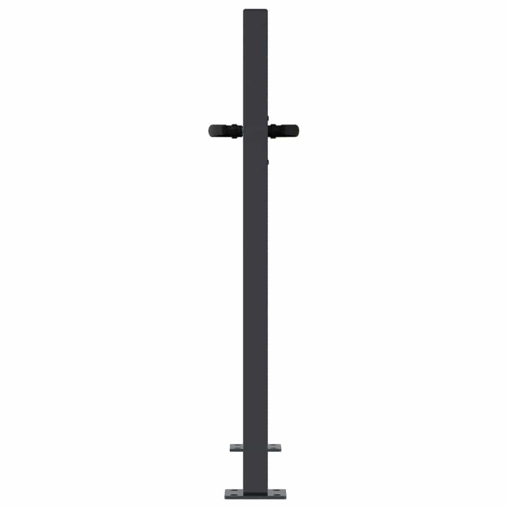 Gartentor Anthrazit 100x175 cm Stahl Quadratisches Design