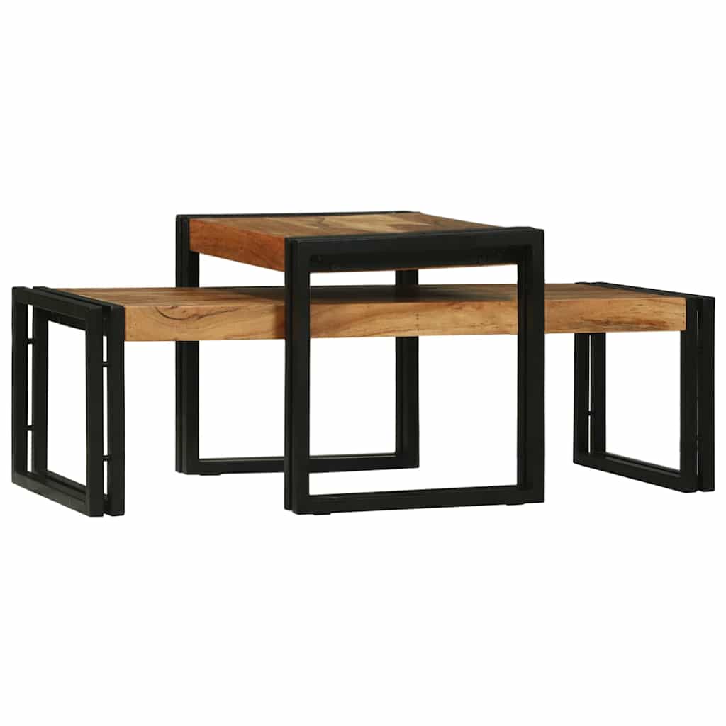 Couchtisch 2 pcs Braun 48 x 40 x 40 cm Massivholz Mango