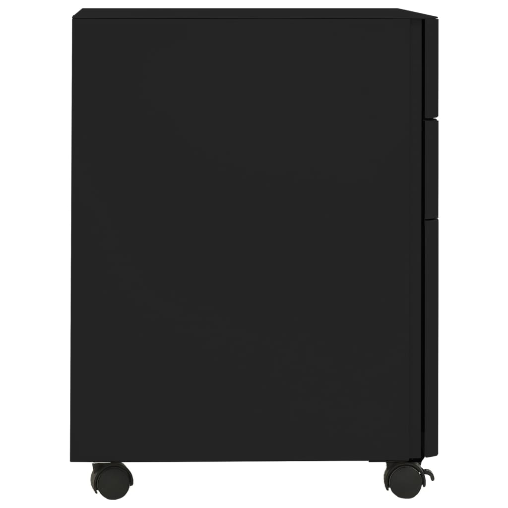 Aktenschrank mit Rollen Weiß 30x45x59 cm Stahl