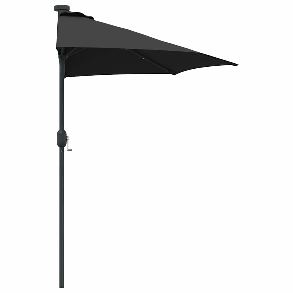 Garten-Sonnenschirm Sand 294 x 150 x 223 cm Polyester und Stahl