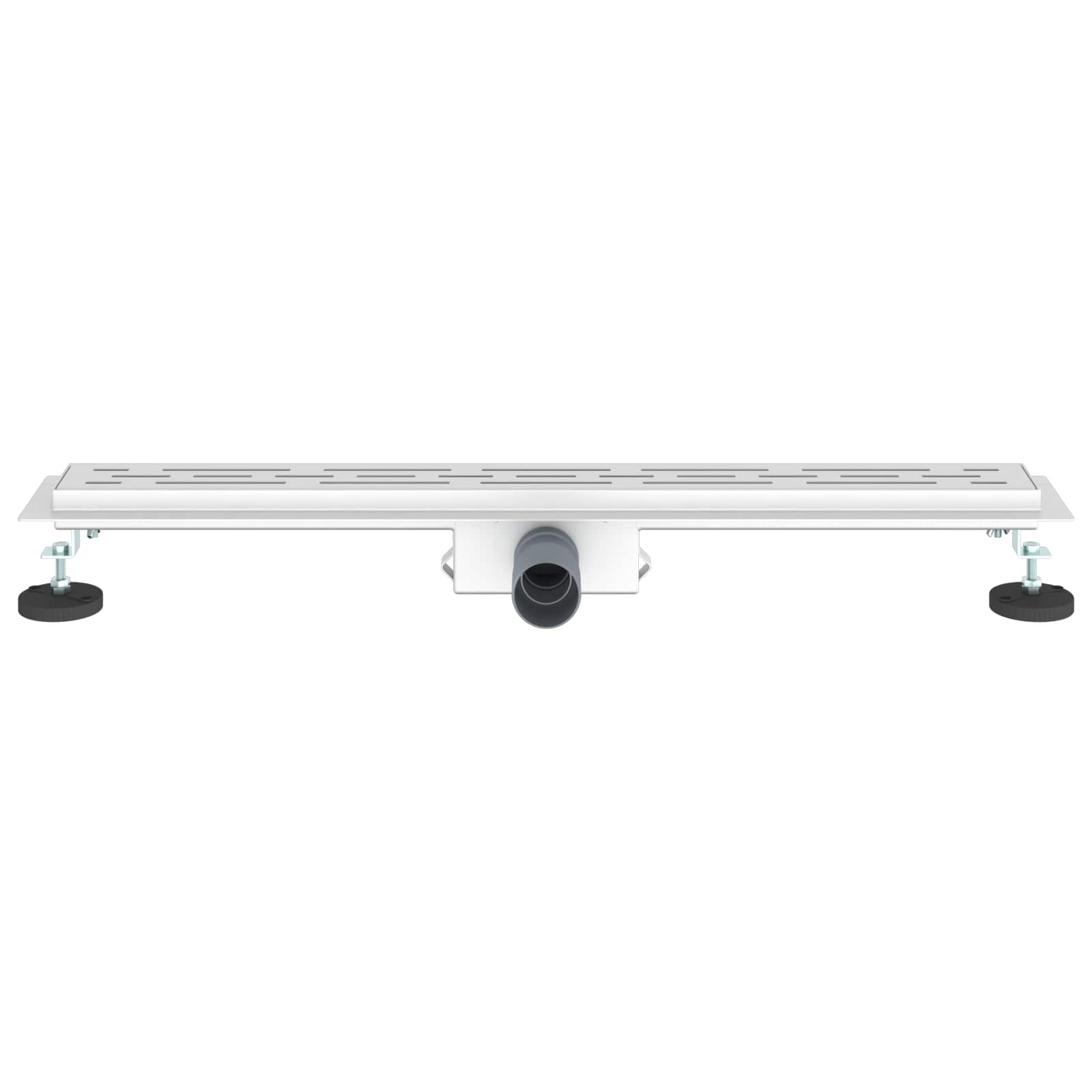 Duschabfluss mit Glasabdeckung Schwarz 50 cm Edelstahl 304