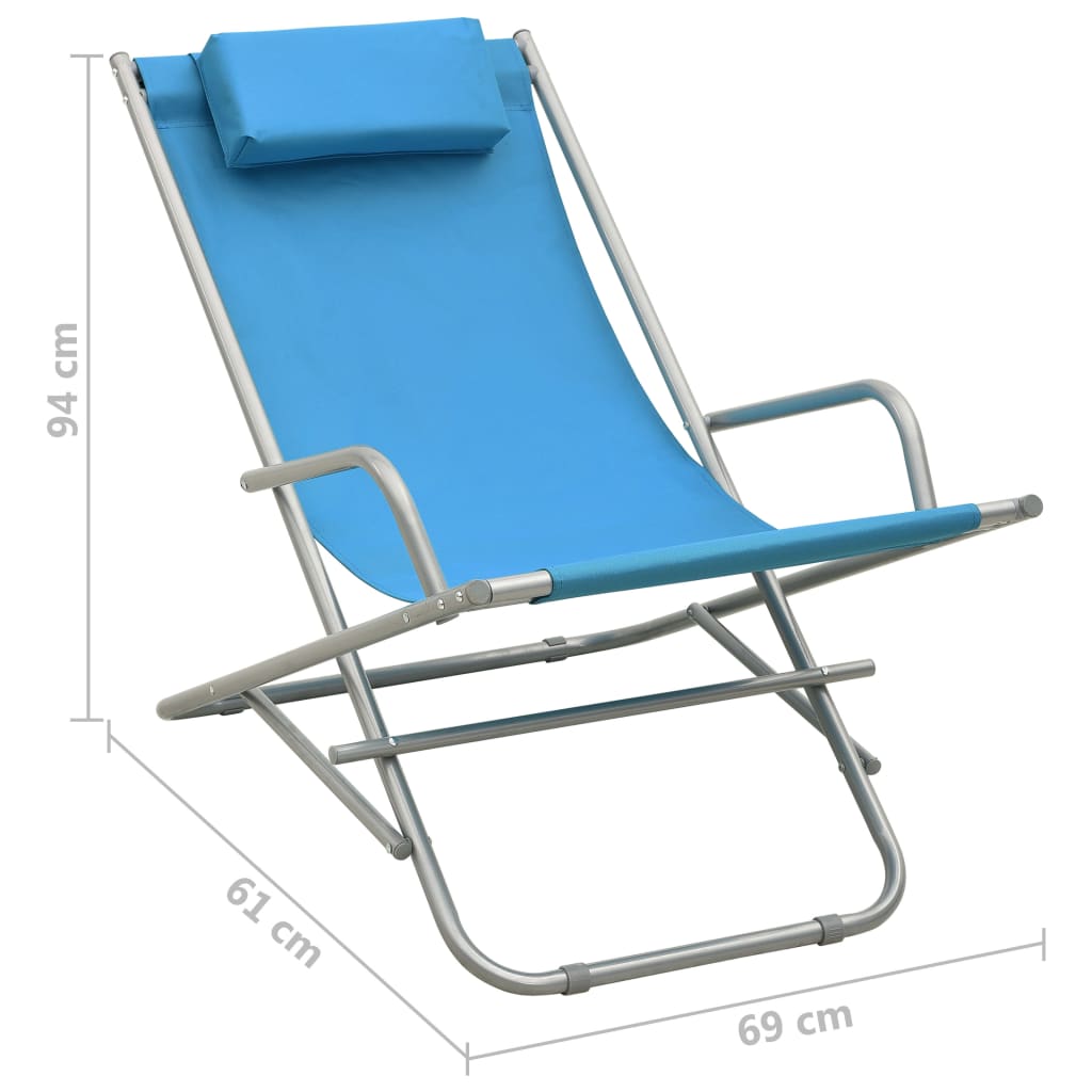 Schaukelstühle 2 Stk. Stahl Grün