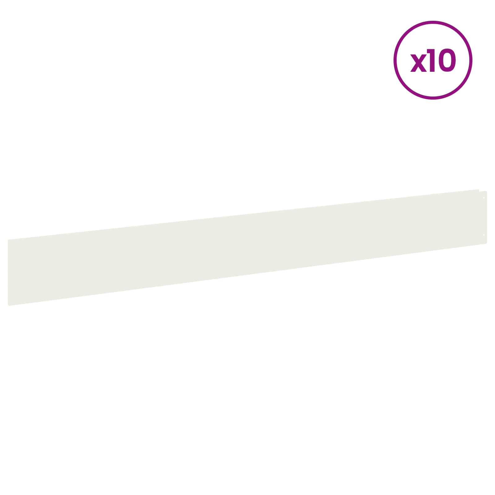 Raseneinfassung 10 pcs 100 x 12 cm Stahl Anthrazit