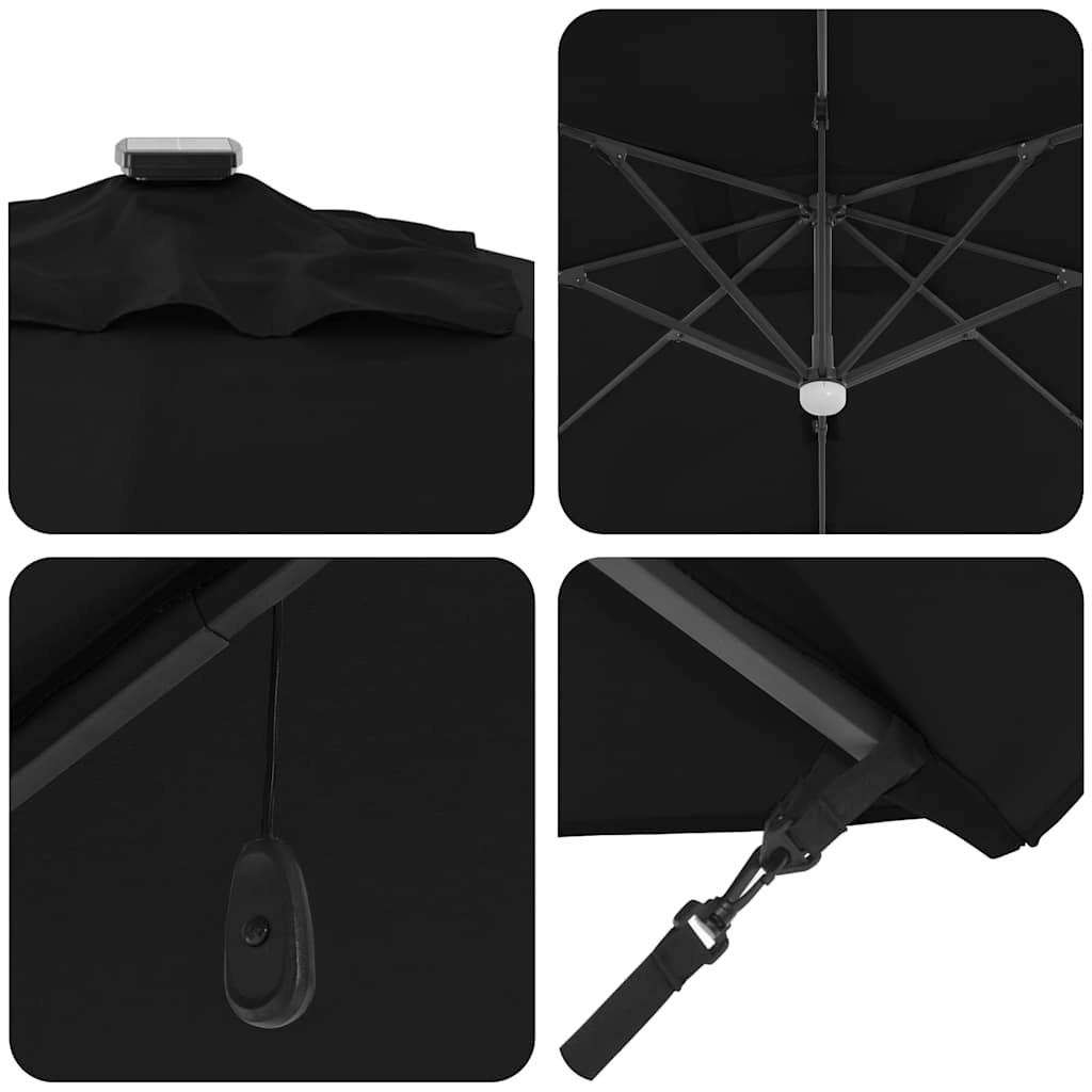 Roma Parasol Beige 286 x 284 x 270 cm Aluminium und Polyester