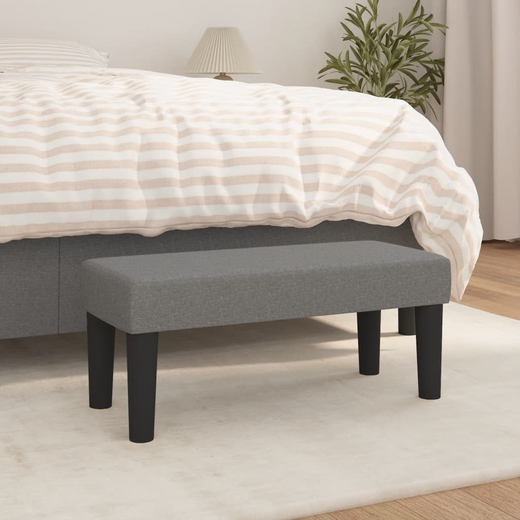 Sitzbank Hellgrau 70x30x30 cm Stoff